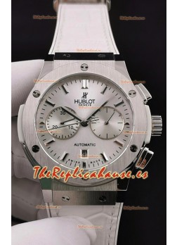 Hublot Classic Fusion Chronograph Caja de Acero Inoxidable Dial Plateado Reloj Réplica a Espejo 1:1
