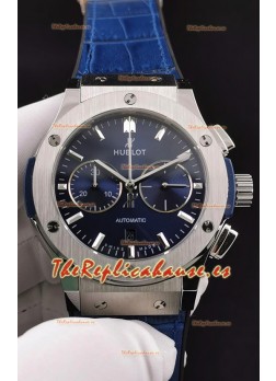 Hublot Classic Fusion Chronograph Caja de Acero Inoxidable Dial Azul Reloj Réplica a Espejo 1:1