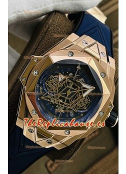Hublot Big Bang UNICO Sang Bleu II Oro Rosado Calidad a Espejo 1:1 Reloj Réplica Suizo