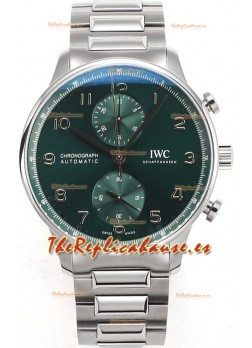 IWC Portuguese Chronograph Reloj Réplica Suizo en Caja de Acero Dial Verda - Edición Réplica a Espejo 1:1