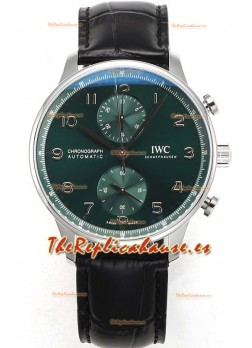 IWC Portuguese Chronograph Reloj Réplica Suizo en Caja de Acero Dial Verda - Edición Réplica a Espejo 1:1