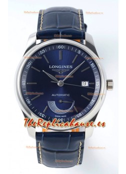 Longines Master Collection Automático Reserva de Energía Dial Azul Reloj Réplica Suizo Correa de Piel