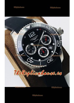 Longines HydroConquest Automatic Chronograph 1:1 Swiss Replica Black Dial Watch 