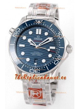 Omega Seamaster 300M Master Chronometer Suizo Azul Acero 904L Reloj Réplica a Espejo 1:1