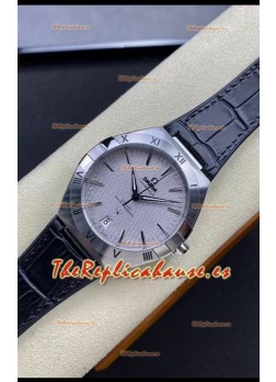Omega Co-Axial Constellation 41MM Acero 904L Dial Gris Reloj Réplica a Espejo 1:1