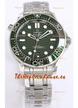 Omega Seamaster 300M Master Chronometer Reloj Suizo Verde Acero 904L Reloj Réplica a Espejo 1:1