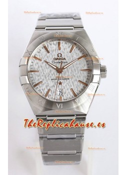 Omega Co-Axial Constellation 41MM Acero 904L Dial Gris Reloj Réplica a Espejo 1:1