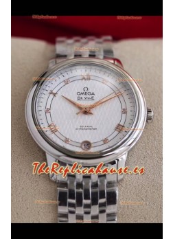 Omega De Ville Edition Reloj Suizo Automático Caja en Acero Inoxidable Manecillas Oro Rosado