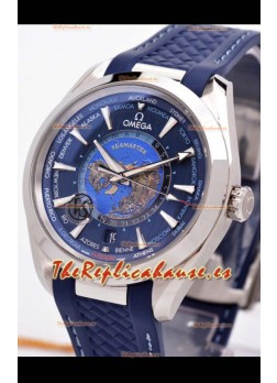 Omega Seamaster Aqua Terra 150M GMT Worldtime Correa de Goma Reloj Réplica Suizo