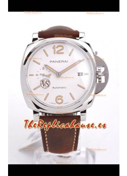 Panerai Luminor DUE PAM1046 Dial Blanco 42MM Calidad Espejo 1:1 - Acero 904L Steel Correa de Piel