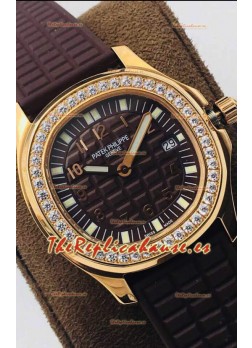 Patek Philippe Aquanaut 5067A Reloj Réplica Suiza Dial Marrón Oro Amarillo 35MM