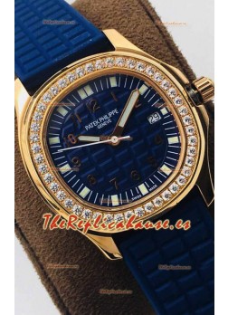 Patek Philippe Aquanaut 5067A Reloj Réplica Suizo en Oro Amarillo Dial Azul - 35MM