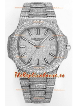 Patek Philippe Nautilus 5711/A Reloj Réplica Suizo a Espejo 1:1 Acero 904L Caja Diamantes