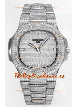 Patek Philippe Nautilus 5711/A Reloj Réplica Suizo a Espejo 1:1 Acero 904L Caja Diamantes