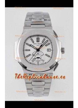 Patek Philippe Nautilus 5980/1A Caja Acero 904L en Dial Blanco - Réplica a Espejo 1:1