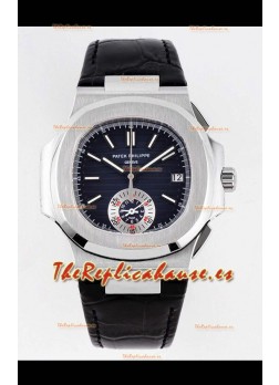 Patek Philippe Nautilus 5980/1A 904L Caja Acero en Dial Azul Correa Piel - Réplica a Espejo 1:1