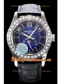 Patek Philippe 5205-001 Complications Fase Lunar Dial Azul Reloj Réplica Suizo a Espejo 1:1