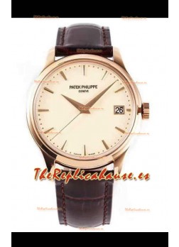 Patek Philippe #Ref 5227R en Dial Blanco 1:1 Caja Acero 904L Oro Rosado Reloj Suizo