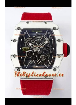 Richard Mille RM35-01 Rafael Nadal Caja Fibra de Carbono con Genuino Tourbillon Reloj Super Clon