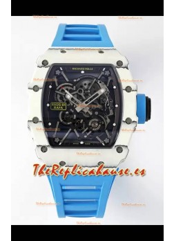 Richard Mille RM35-01 Rafael Nadal Caja Fibra de Carbono con Genuino Tourbillon Reloj Super Clon
