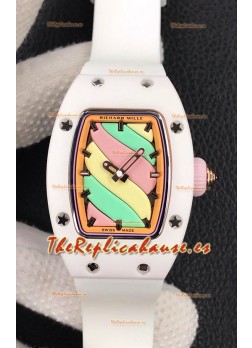 Richard Mille RM-07 Bon Bon Cerámica Blanca Reloj Réplica Suizo Ladies 1:1