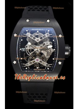 Richard Mille RM027 Rafael Nadal Caja Titanio con Genuino Movimiento Suizo Tourbillon Super Clone