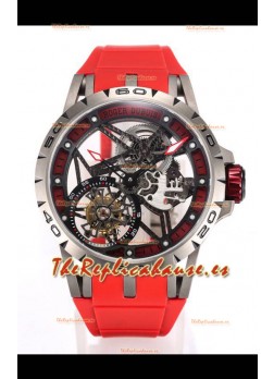 Roger Dubuis Excalibur Spider Flying Tourbillon Skeleton Caja Titanio 45MM  Reloj Réplica Suizo a Espejo 1:1