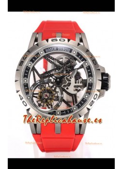 Roger Dubuis Excalibur Spider Flying Tourbillon Skeleton Caja Titanio 45MM  Reloj Réplica Suizo a Espejo 1:1
