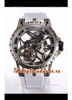 Roger Dubuis Excalibur Spider Flying Tourbillon Skeleton Caja Titanio 45MM  Reloj Réplica Suizo a Espejo 1:1