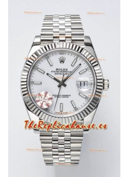 Rolex Datejust Movimiento Cal.3235 Reloj Suizo Réplica a Espejo 1:1 Acero 904L 41MM - Dial Blanco 