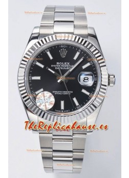 Rolex Datejust Movimiento Cal.3235 Reloj Suizo Réplica a Espejo 1:1 Acero 904L 41MM - Dial Negro