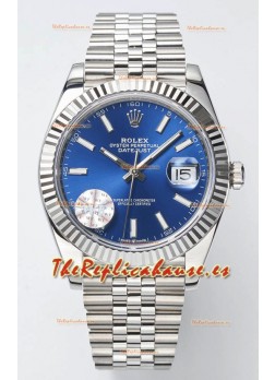 Rolex Datejust Movimiento Cal.3235 Reloj Suizo Réplica a Espejo 1:1 Acero 904L 41MM - Dial Azul