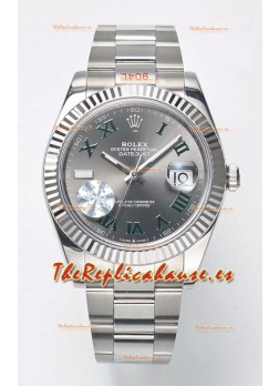 Rolex Datejust Cal.3235 WIMBLEDON Reloj Suizo Réplica a Espejo 1:1 Acero 904L 41MM - Dial Gris