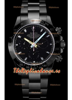 Rolex Daytona Blaken Réplica Suiza a Espejo 1:1 Dial Negro Movimiento Cal.4130 (CON CAJA) 