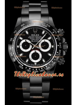 Rolex Daytona Blaken Réplica Suiza a Espejo 1:1 Dial Negro Movimiento Cal.4130 (CON CAJA) 