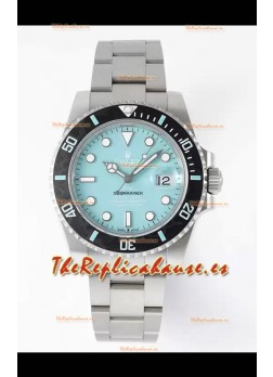 Rolex Submariner DiW Caja Acero Inoxidable Bisel Negro Reloj Edición Cerámica Dial Azul