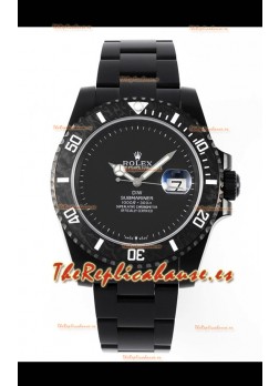 Rolex Submariner DiW Caja Acero Revestida DLC Bisel Negro Reloj Edición Cerámica