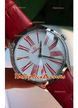 Omega De Ville Tresor Edition Reloj de Cuarzo Suizo 36MM Caja de Acero Dial Blanco