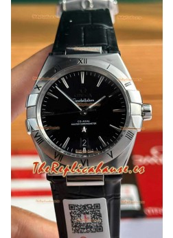 Omega Co-Axial Constellation 39MM Dial Acero 904L Negro Reloj Réplica Espejo 1:1