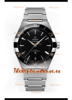 Omega Co-Axial Constellation Acero Inoxidable Dial Negro Réplica Espejo 1:1 41MM