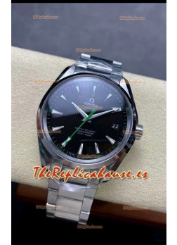 Omega Aqua Terra 150M Dial Negro Caja Acero 904L Manecilla Azul Réplica Espejo 1:1 41MM 