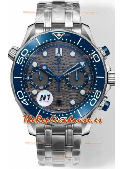 Omega Seamaster Co-Axial Master Chronograph Dial Acero Inoxidable Gris 44MM Réplica Espejo 1:1