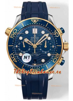 Omega Seamaster Co-Axial Master Chronograph Dial Azul Dos Tonos 44MM Réplica Espejo 1:1