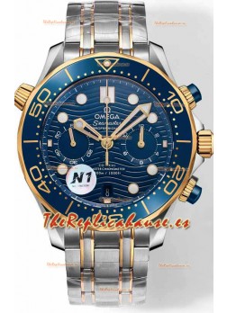 Omega Seamaster Co-Axial Master Chronograph Dial Azul Dos Tonos 44MM Réplica Espejo 1:1