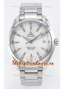 Omega Aqua Terra 150M Dial Blanco Caja Acero 904L Réplica Espejo 1:1 41MM 