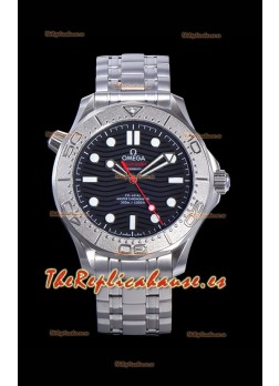 Omega Seamaster Diver Edición Nekton 300M Reloj Réplica a Espejo 1:1 en Dial Negro