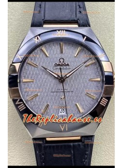 Omega Co-Axial Constellation 41MM Acero 904L - Dial Gris Reloj Réplica a Espejo 1:1