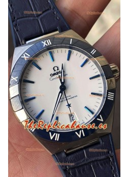 Omega Co-Axial Constellation 41MM Acero 904L Dial Blanco Reloj Réplica Espejo 1:1