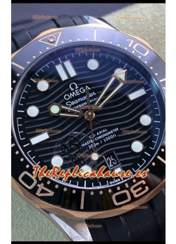 Omega Seamaster 300M Co-Axial Master Cronómetro Dial Negro Caja en Dos Tonos Réplica a Espejo 1:1