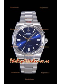 Rolex Oyster Perpetual REF#124300 41MM Movimiento Cal.3230 Réplica Suizo Dial Azul Oscuro Acero 904L Reloj Réplica a Espejo 1:1